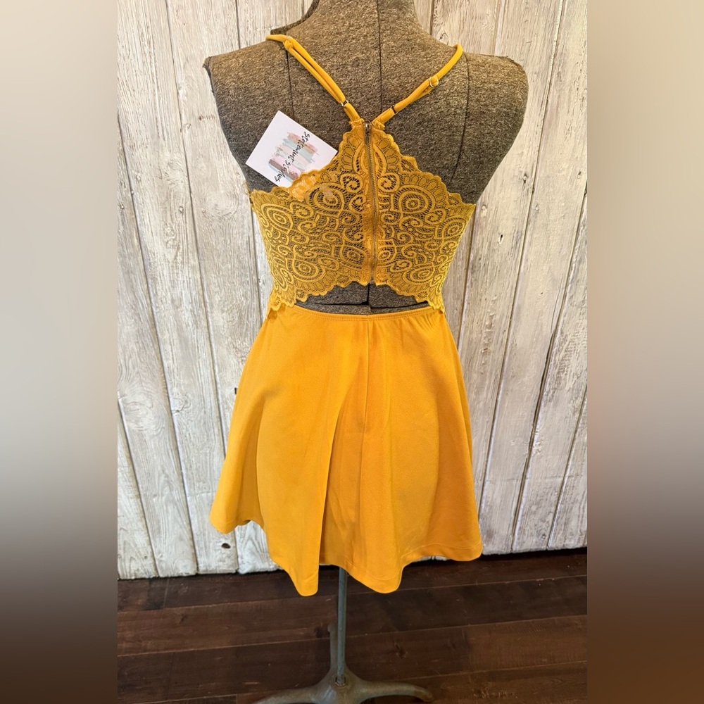 Iris Los Angeles Yellow Spaghetti Strap Dress - Picture 2 of 9